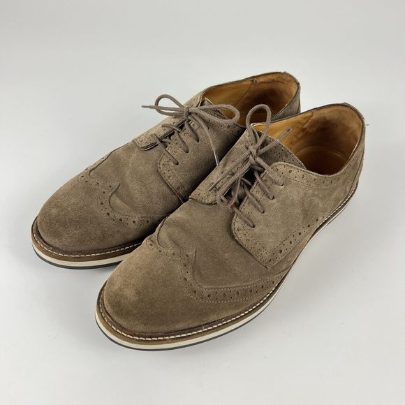 Massimo Dutti Tan‎ Suede Leather Oxford Brogue Shoes Men’s 8.5 EU 42 main image 14